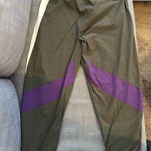 Outdoor voices Olive and Purple track Pants